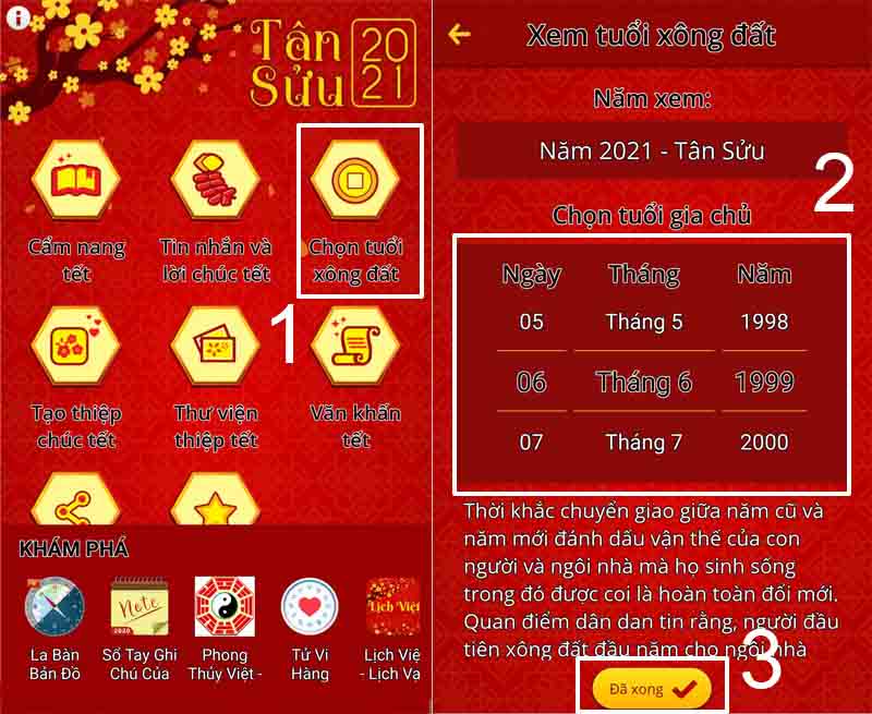 Chọn tuổi gia chủ